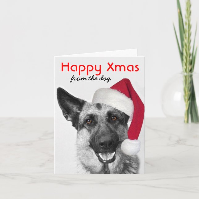 German shepherd de Cartão de Natal (Frente)