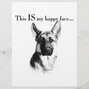 German shepherd de rosto feliz