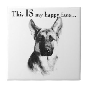 German shepherd de rosto feliz