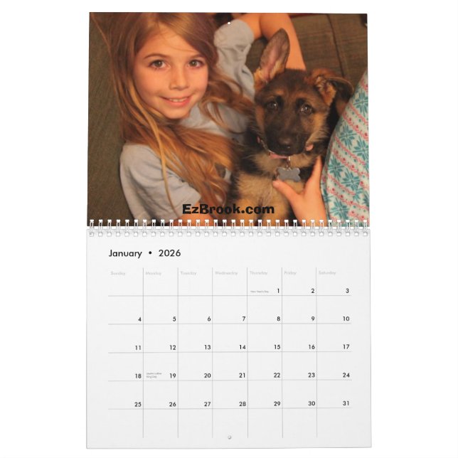 german shepherd e crianças Calendário 2013 (Jan 2026)
