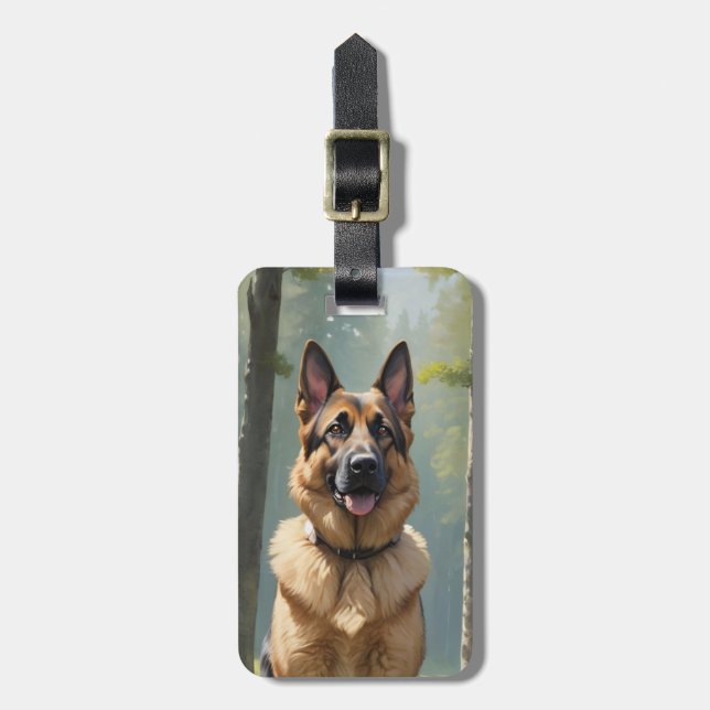 German Shepherd Luggage Tags (Frente Vertical)