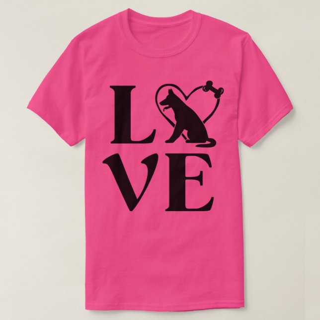 German shepherd Oferece Camisetas De Cachorros De  (Frente do Design)