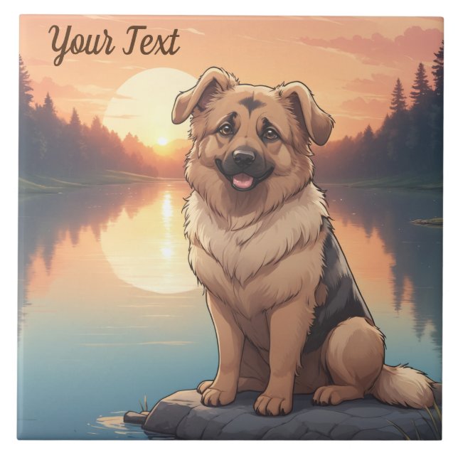 German shepherd por lago (Frente)