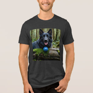 German shepherd preto com esfera