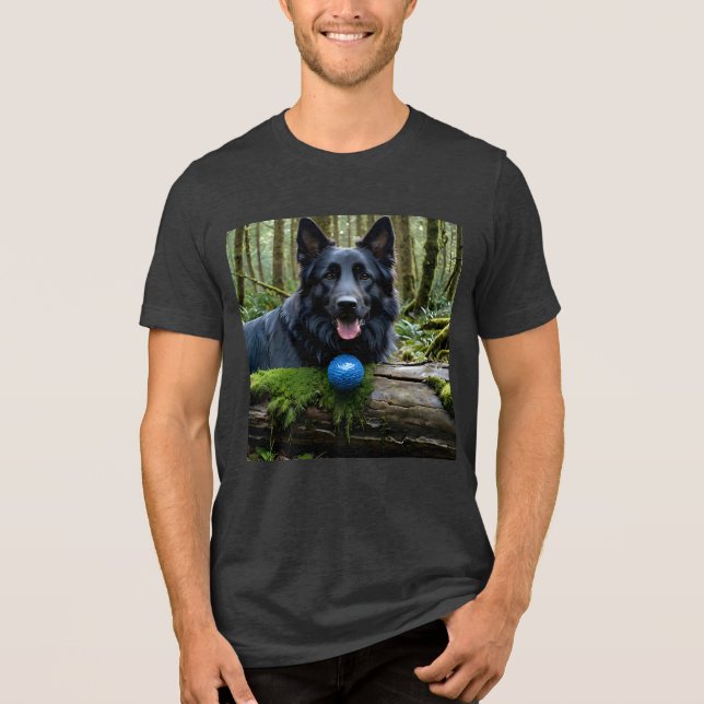 German shepherd preto com esfera (Frente)
