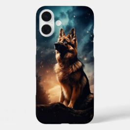 German shepherd Sob Stormy Sky