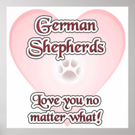 German shepherd Te Ama Poster