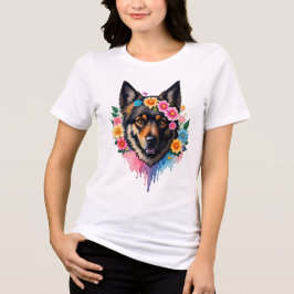 German Shepherd Wildflower Crown Floral Dog 
