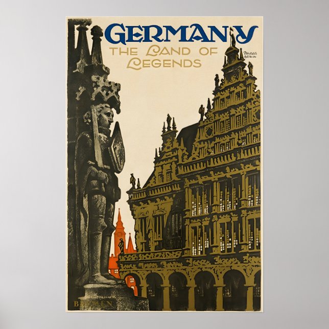 Germany Travel Poster German Art Print (Frente)