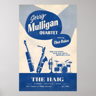 Gerry Mulligan - Chet Baker pôster de jazz - Ao vi