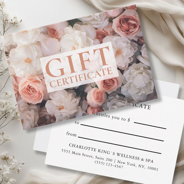 GESCHÄFTSKONTROLLBESCHEINIGUNG | Modern | Floral | (CUSTOM GIFT CERTIFICATE  | Floral |)