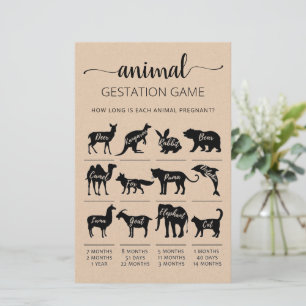 Gestação Animal com o Jogo do Chá de fraldas de