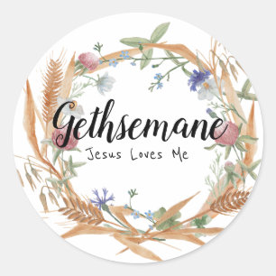 Gethsemane - Jesus me ama o adesivo redondo