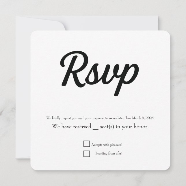 "Getting Hitched" Wedding Elopement Enclosure Card (Verso)