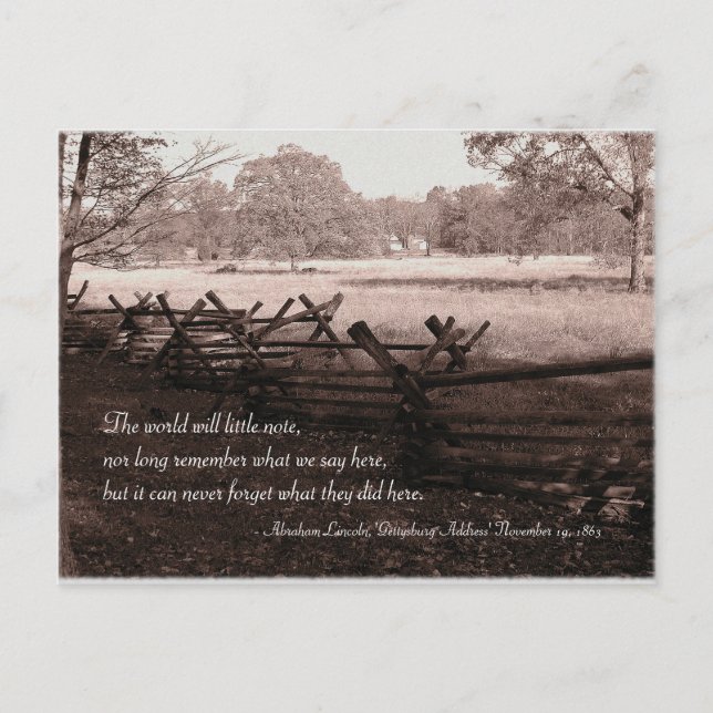 Gettysburg - cartão #2 do campo de batalha (Frente)