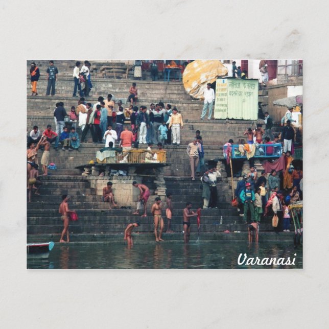 Ghats de Varanasi, cartão (Frente)