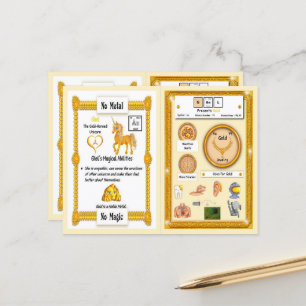 Ghel - Cartão de Jogo Dourado Horn Unicorn