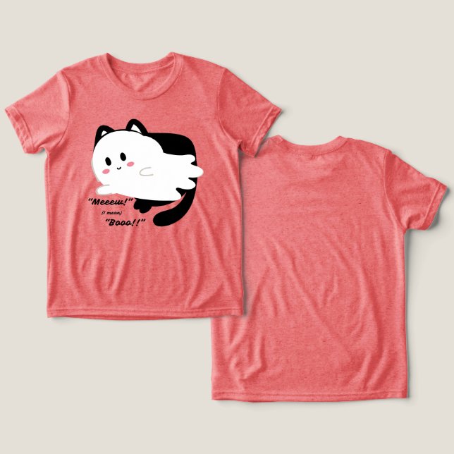 Ghost Black Cat Boo (Design Frente e Verso)