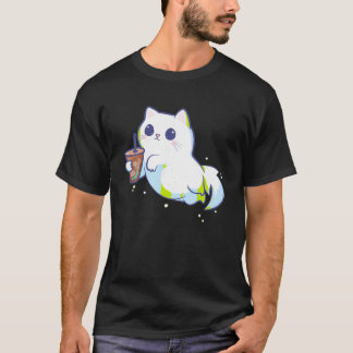 Ghost Bonito Com Camisetas engraçadas De Café Forç