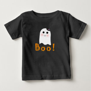 Ghost Boo Feliz Camisa de Bebê Feliz Halloween