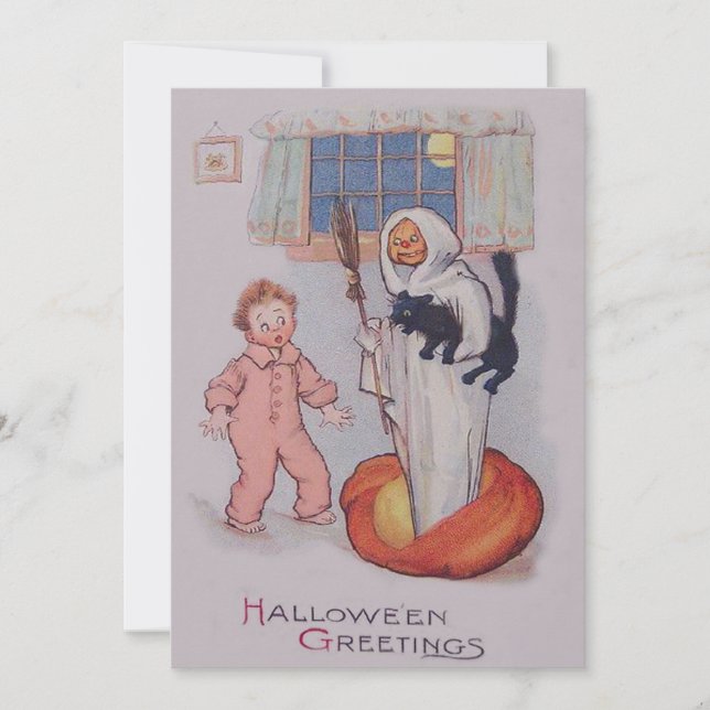 Ghost Costume Sorrindo Jack O Lantern Black Cat (Frente)