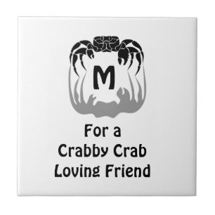 Ghost Crab Silhouette Castando um Monograma Sombra