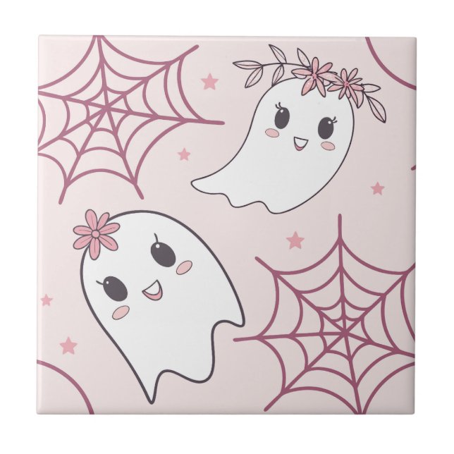Ghost e padrão teórico do Dia das Bruxas em Cute ( (Frente)