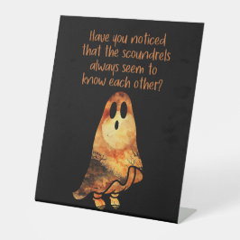 Ghost Humor Halloween Engraçado Questionamento Sér