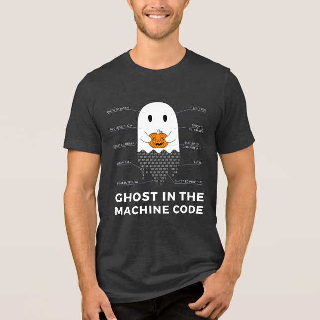 Ghost in the Machine Code, Funny Coder Halloween (Frente)