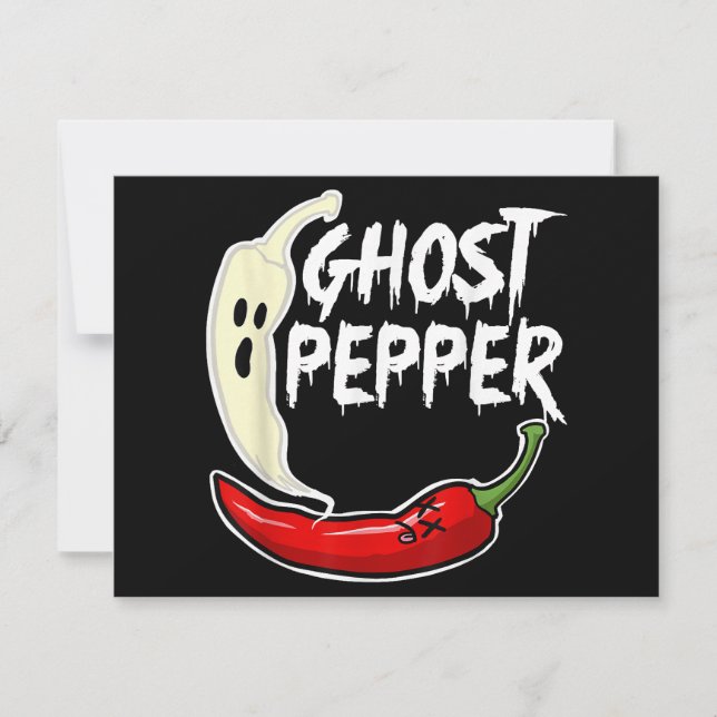 Ghost Pepper Funny Spicy Hot Halloween Peppe (Frente)