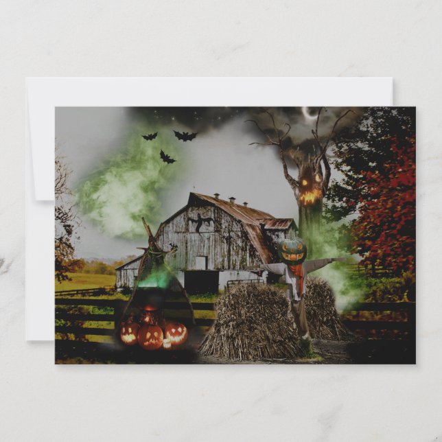 *~* Ghosts Wity Scary Trees HALLOWEEN CARD (Frente)