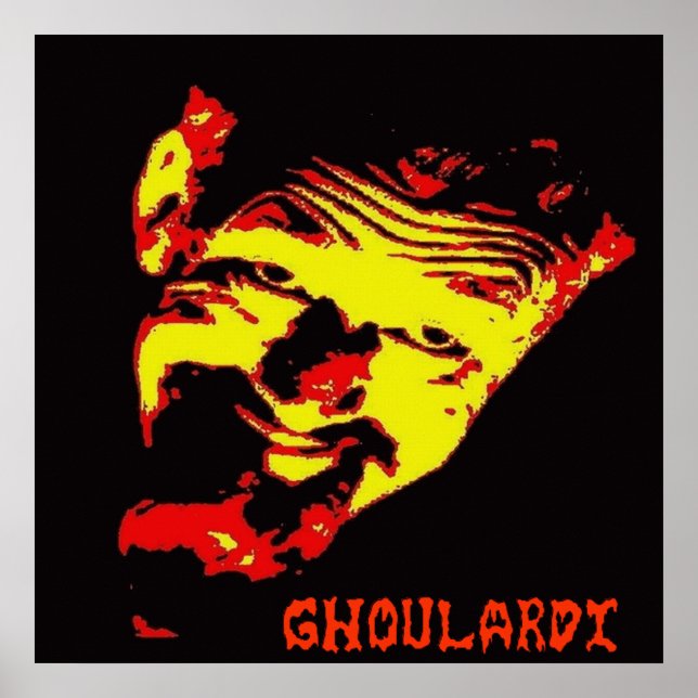Ghoulardi (Vermelho/Amarelo) Matte Poster (Frente)