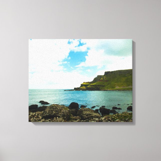 Giants Cauway in Ireland Stretered Canvas Print (Frente)
