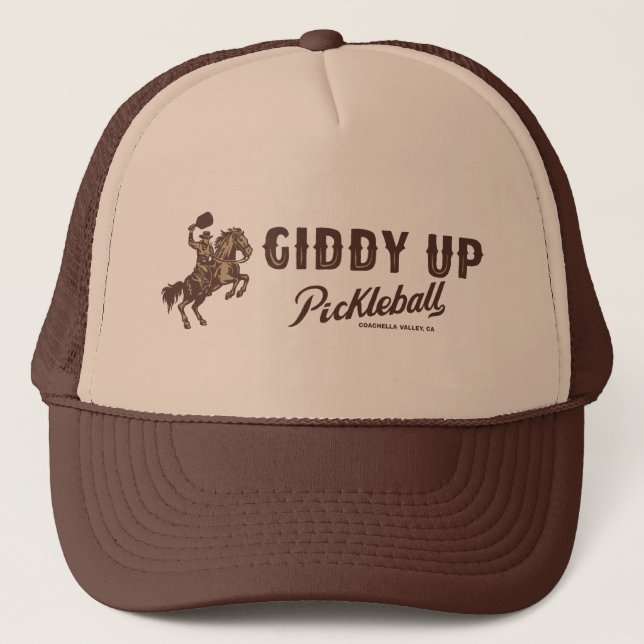 Giddy Up Pickleball - Boné de Caminhoneiro (Frente)