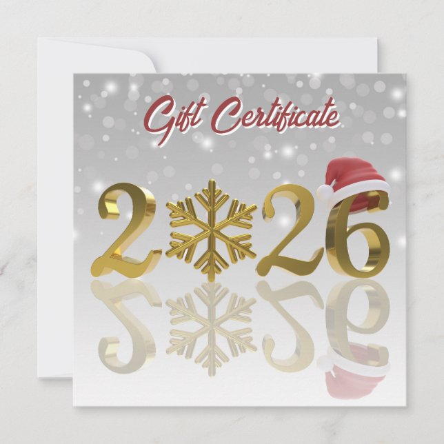 Gift Certificate Big Gold 2026 Holiday Gift Card (Frente)