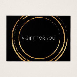 Gift Certificate Black White Gold Geometric 