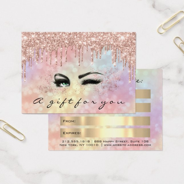 Gift Certificate Drips Holograp Makeup Mighty (Escritótio)