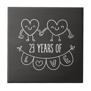 Gift Chalk Hearts do 23º aniversário
