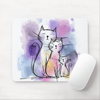 Gift do Mousepad do Escritório da Família Cat