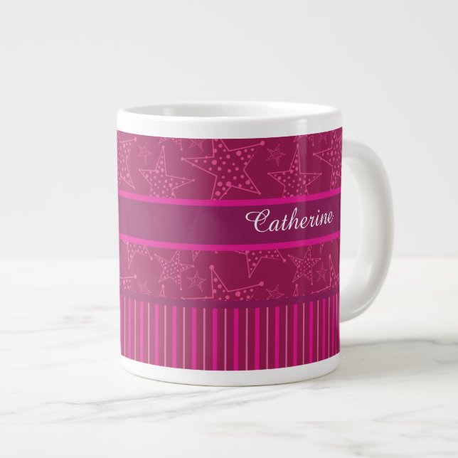 Gift Mug para ela, caneca personalizada, rosa (Frente Esquerda)