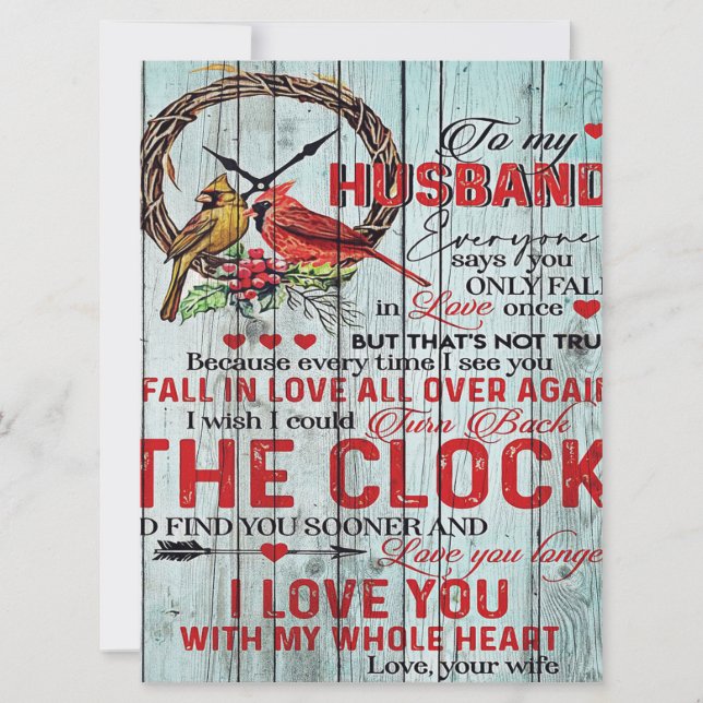 Gift Personalizado, Para Minha Letra Marido (Frente)
