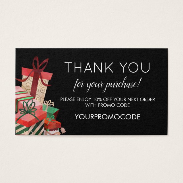 Gifts Promo Code Discount Card (Frente)