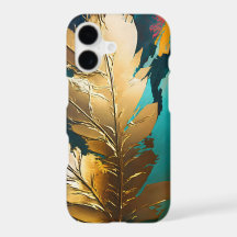 Gilded Feather – Luxe Abstract Elegance