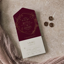 Gilded Floral | Borgonha e Dourado Casamento