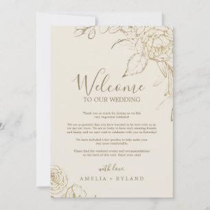 Gilded Floral Cream - Carta de Boas-vindas e Iti