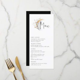 Gilded Moon Boho Floral Wedding Menu