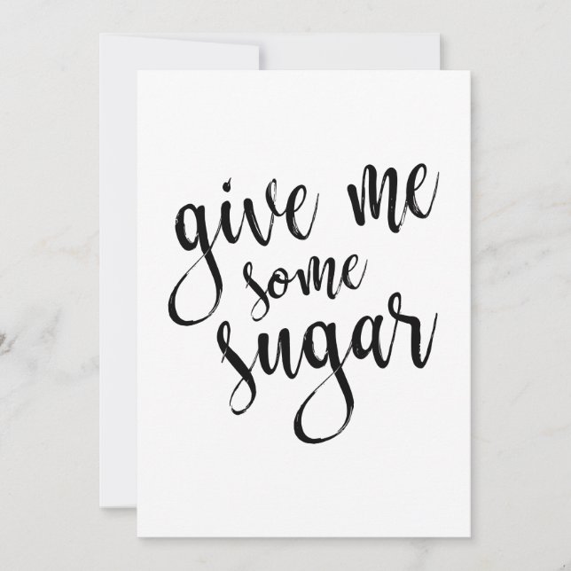 Gimme Algum Sinal de Casamento de Script Preto de  (Frente)