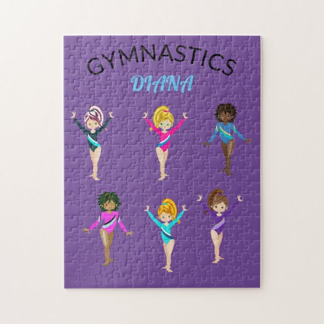GIMNASTICS 6 GIMNAST QUEBRA-CABEÇA PERSONALIZADO (Vertical)