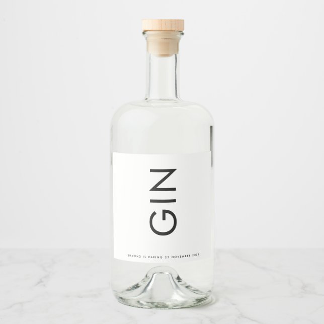 Gin Simples Monograma Grande Ultra Moderno (Frente)