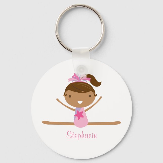 ginástica personalizada dividiu garotas chaveiro (Frente)